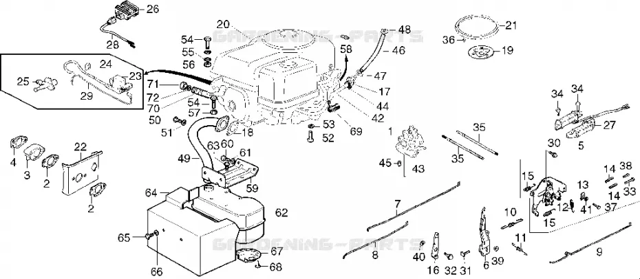 ENGINES Honda jardin RIDING MOWERS HF HF2213  HF2213-GJAA
