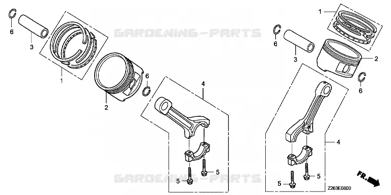 PISTON (1) Honda jardin GENERATORS EM EM10000  EM10000-GCAD