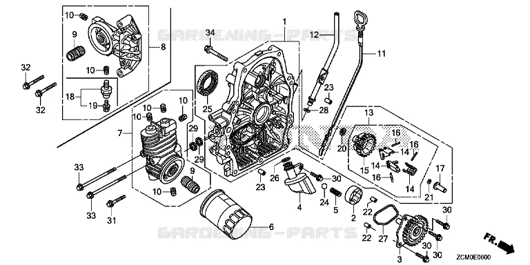 CHAIN FRONT SPROCKET COVER Honda jardin ENGINES GX6 GX660H  GX660H-GCAKH